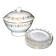 Niderviller lot de 6 assiettes Empire et soupière en porcelaine dure décor blé peint or 1790