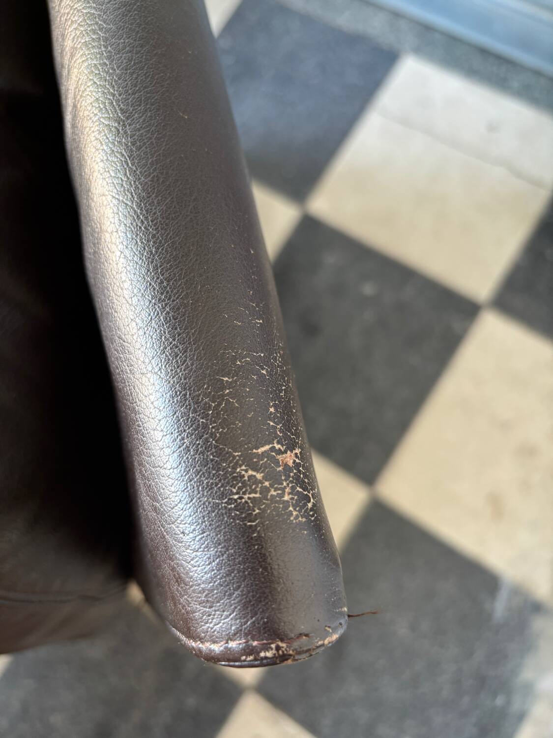 Pair of Roche Bobois leather armchairs