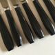 Set of 12 fruit knives in black bakelite