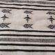 Kilim carpet white and black Berber motifs