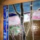 Art deco stained glass window
