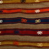 Turkish Red & Blue Striped Kilim Rug, 151x244Cm