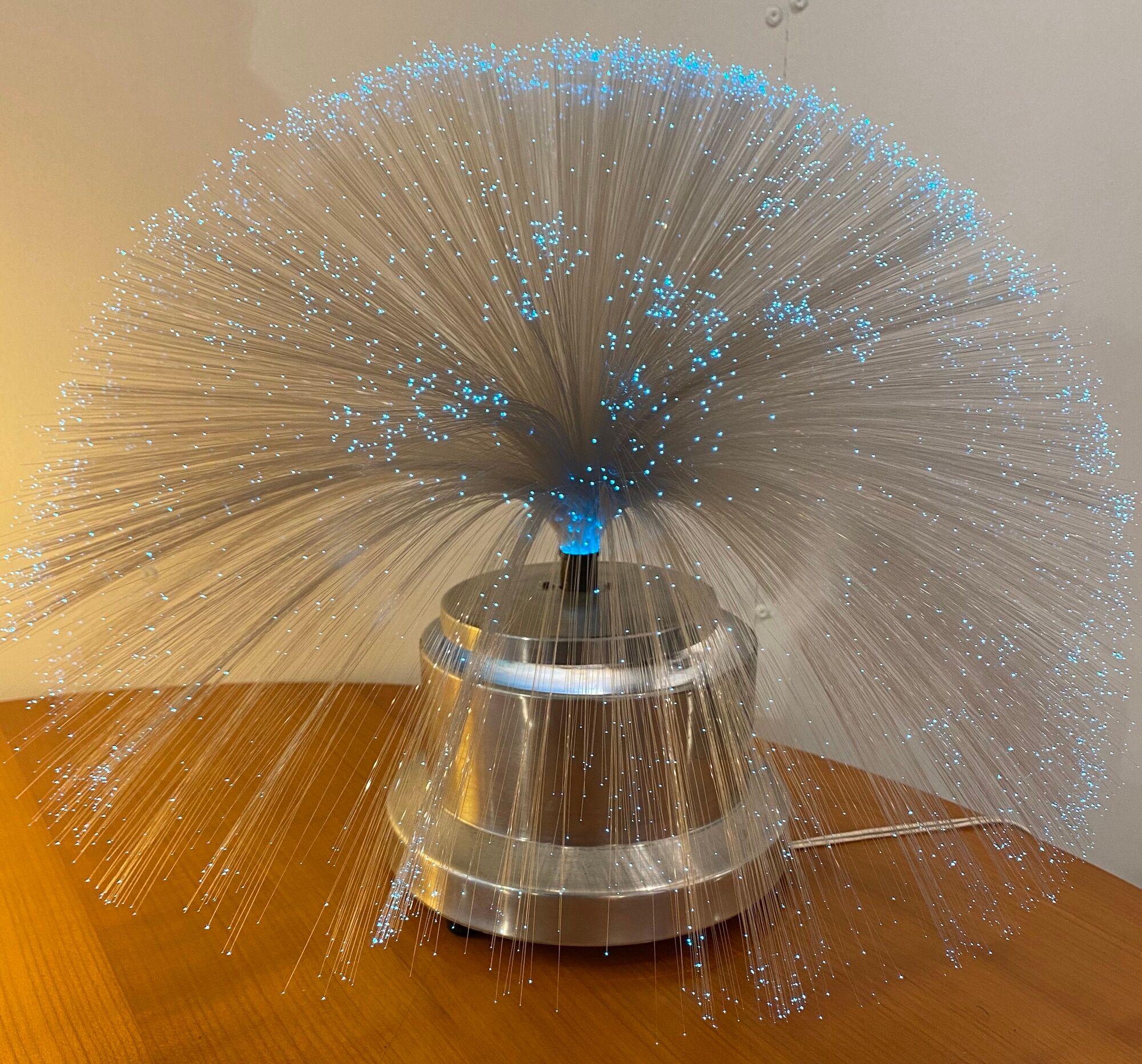Optical fiberglass lamp called Yenni, 70s