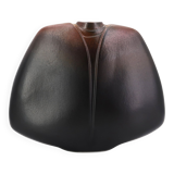 Black and brown vase by Pierre Lebe for Virebent