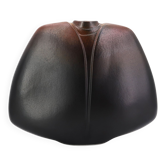 Black and brown vase by Pierre Lebe for Virebent