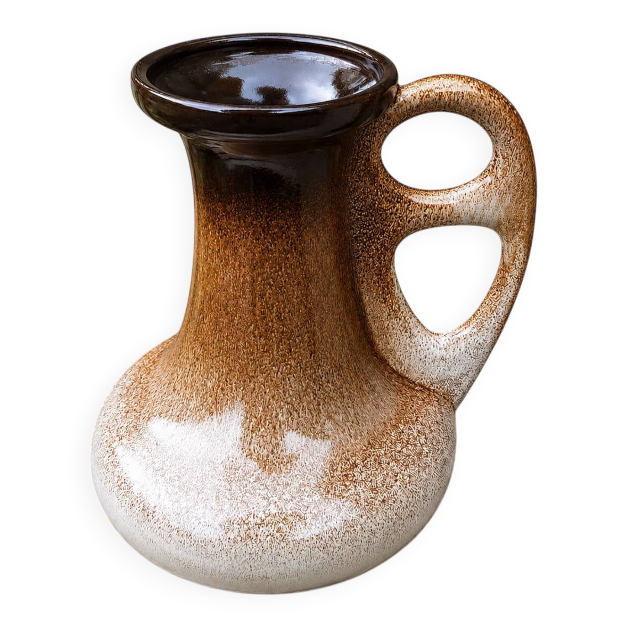 Vintage vase from West Germany model 142/25 in glazed ceramic, dating