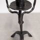 Brutalist candelabrum with 3 lights in wrought iron, France circa 1950.