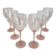 6 Verres à Eau ou Vin / verre à pied Rose par Luminarc