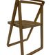 Ensemble vintage de 4 chaises pliantes, design en sangle et bois, années 1970