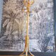Portemanteau perroquet en rotin