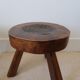Pair of solid oak stools 1960