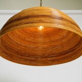 Italian 1970s bamboo ceiling pendant lamp | Ø 72 cm | Vivai del Sud
