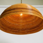 Italian 1970s bamboo ceiling pendant lamp | Ø 72 cm | Vivai del Sud