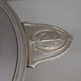 Silver-plated soup tureen with marine anchor design