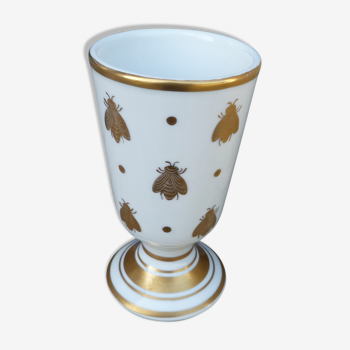 Glass in porcelain of Sevres Napoleon 1st bee motifs Gold