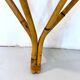 Bamboo and Formica Demilune Console Table with a Lower Shelf, Italy