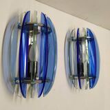 Two Veca wall lights, Italy, 1970s.
