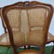 Magnificent Set of 3 Vintage Louis XV Chairs in Carved Solid Wood and Cane