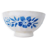 Vintage blue floral decor earthenware bowl