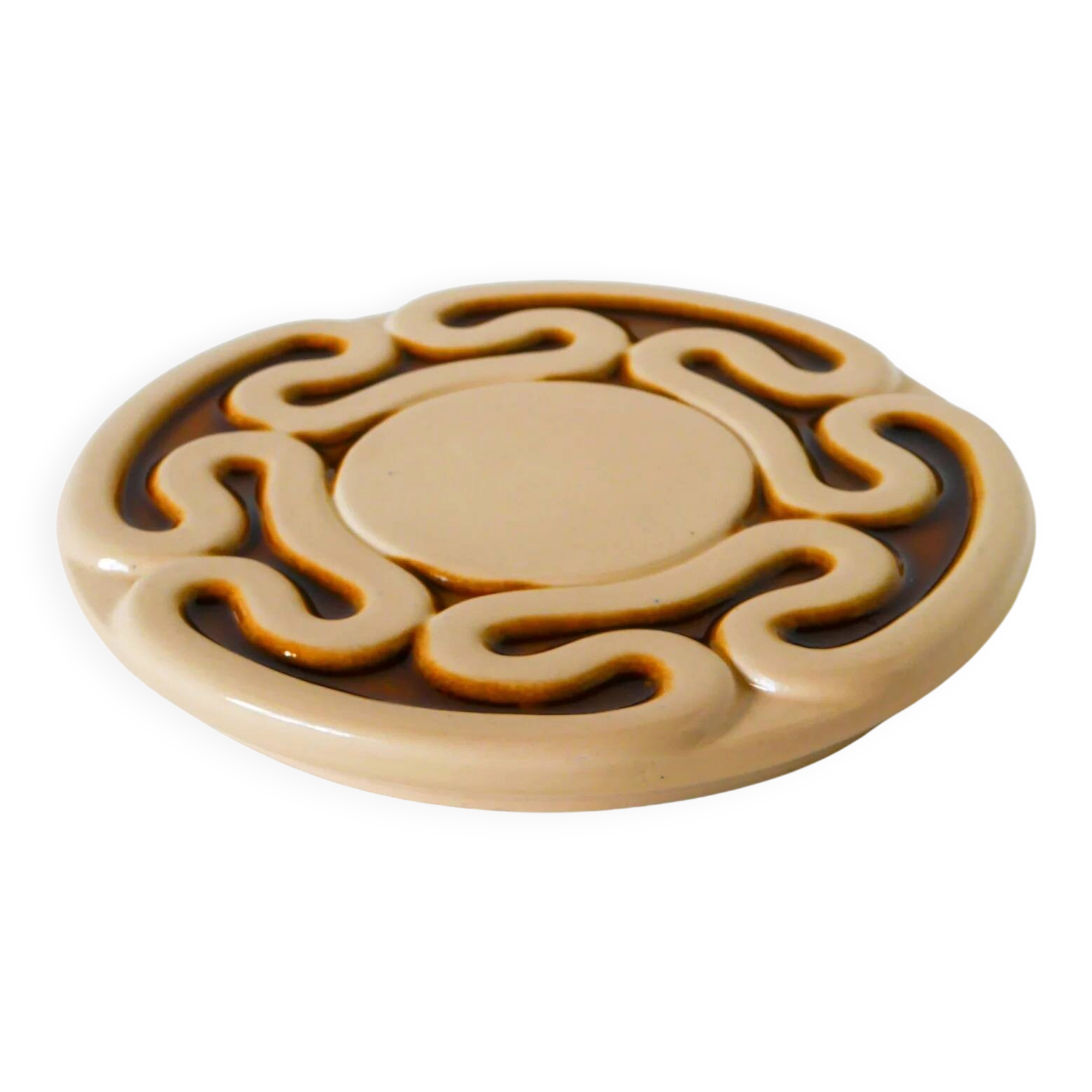 Dessous de plat en céramique, jaune, 1930