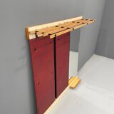 Vintage Wall-Mounted Hallway Panel with Hooks, Mirror & Shelf, 1960s