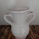 Vase 2 anses KG Luneville motif fleurs bleues