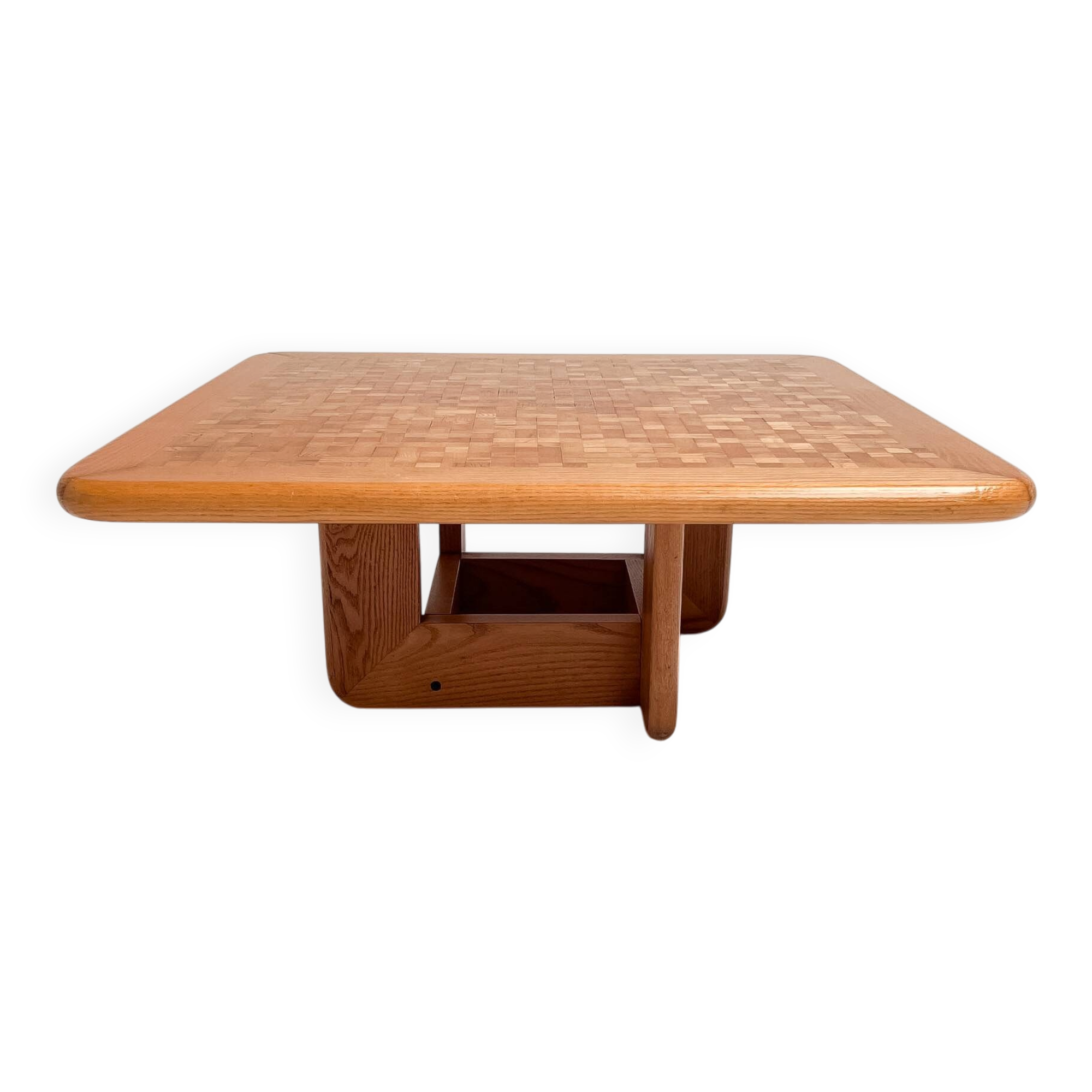 Beechwood mosaic inlaid coffee table, 1970s