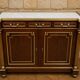 Important mahogany support table with gilded bronze – Marble top