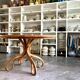 Thonet table no. 3 and 4 bent beech chairs with caning, circa 1890.