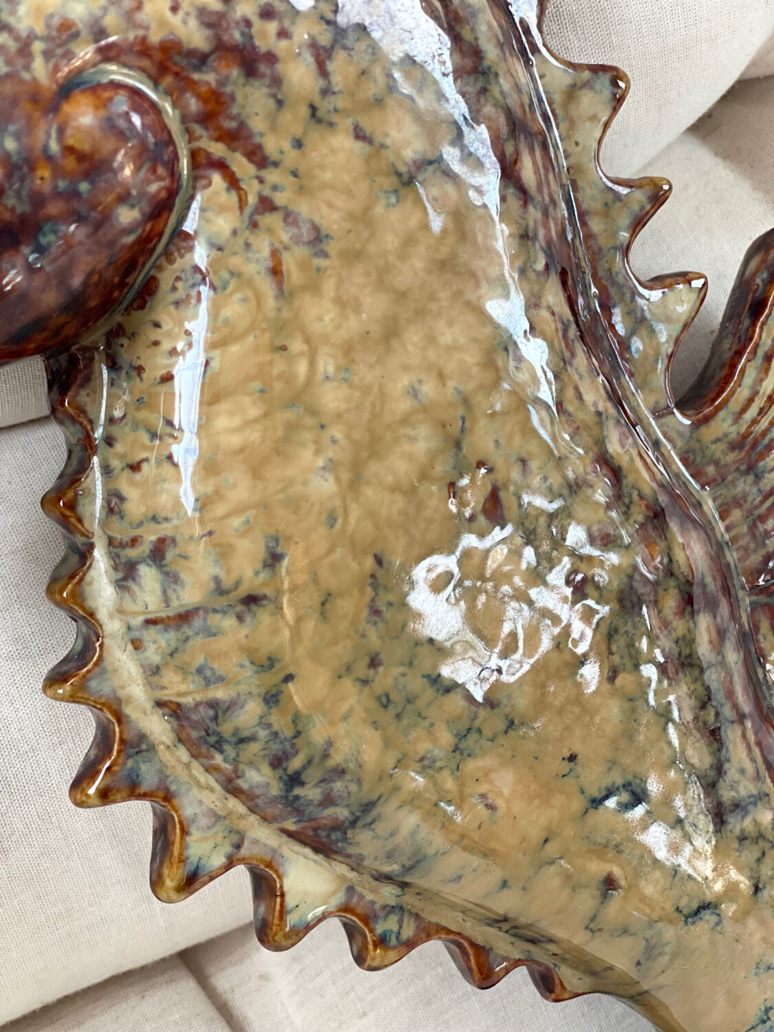 Ceramic wall seahorse