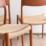Chaises danoises en teck Mid-Century par Niels O. Møller # 77, set de 8