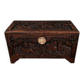 Large Camphor Wood Carved Chest, China – Mid 20th Century