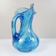 Vase en verre bleu