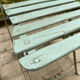 Almond green metal garden furniture