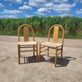 Set 2 Annig Sarian Thalia Italy beech papercord dining chair