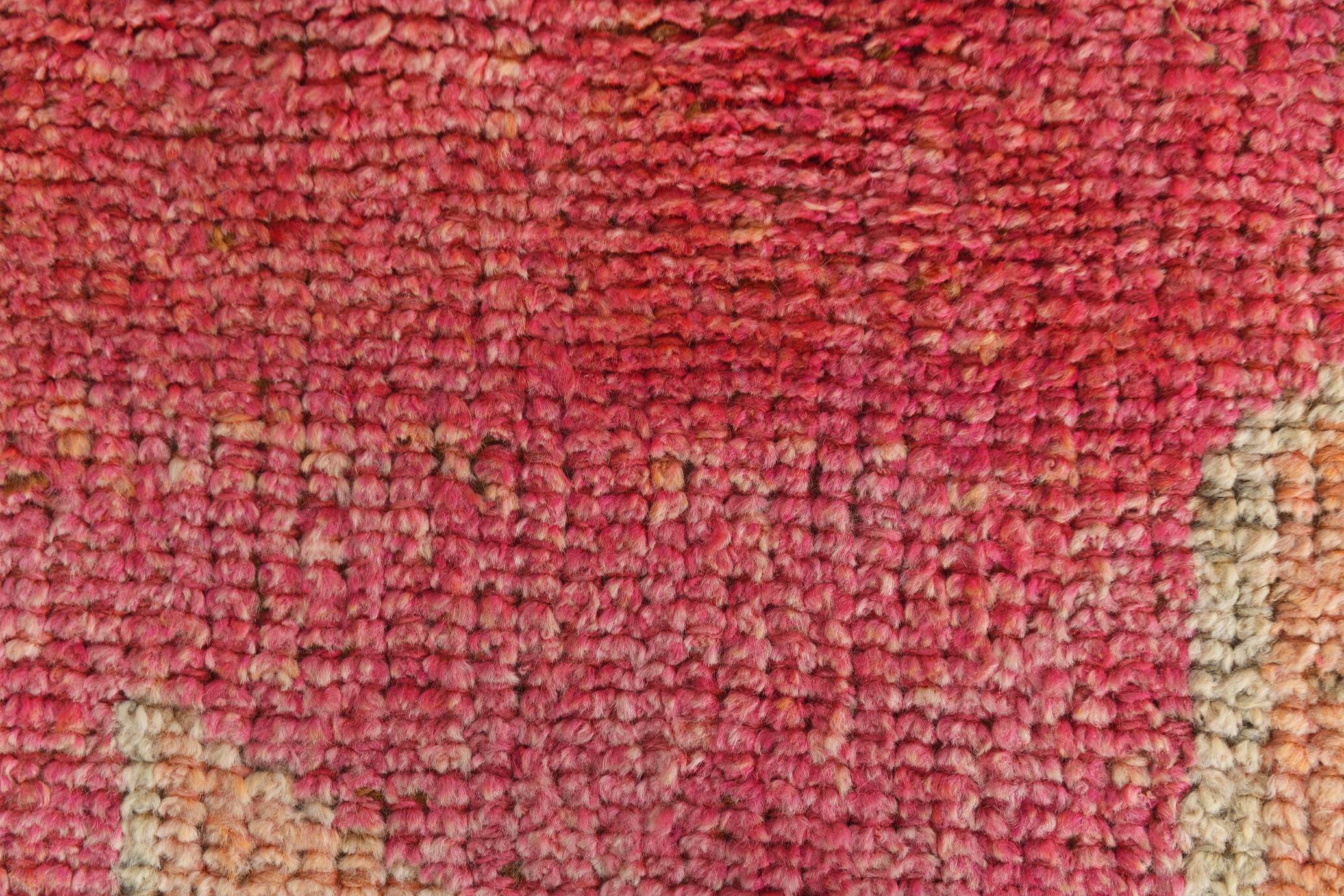 3x10 Faded Pink Handmade Orientel Runner, Decorative Hall Rug, 92x307Cm