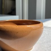 Moyen bol en grès Digoin Grès Pots France brun orange D17