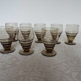 8 wine glasses in smoked glass 10cl