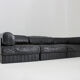 De Sede DS 88 modular sofa black leather patchwork Switzerland 1970s
