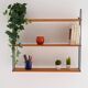 1960s vintage Scandinavian “Hylla” shelf in oak and metal
