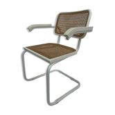 Cesca Chair model with armrest in white