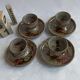 Sandstone shells signed Chantal - Thierry Robert vintage pottery