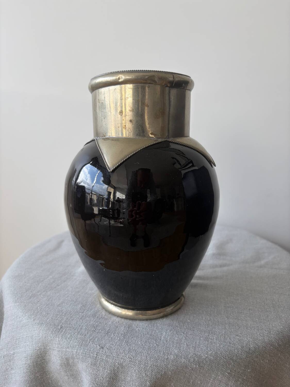 Vase céramique et métal
