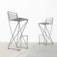 Postmodern German Kreuzschwinger bar stool by Till Behrens for Meyer Stahlmöbel, 1980s.