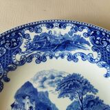 Assiettes creuses Royal Sphinx Maestricht P. Regout "Cambridge Old England" bleu & blanc