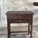 Antique Indonesian teak workbench with two drawers and stretcher H89.