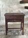 Antique Indonesian teak workbench with two drawers and stretcher H89.