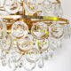 Stunning Crystal Glass and brass Chandelier by Palwa
