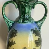 Gustave Bihl Czechoslovakia vase with 2 Art Nouveau handles