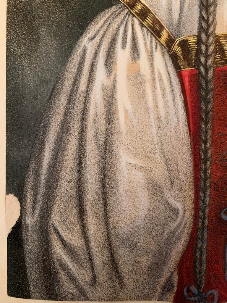 Portrait of a young Merovingian woman, enhanced engraving, nineteenth century